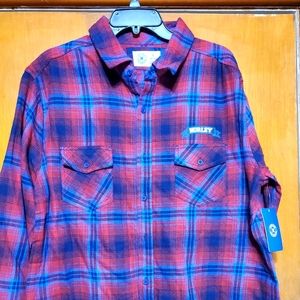 Mens NWT Hurley Flannel button up